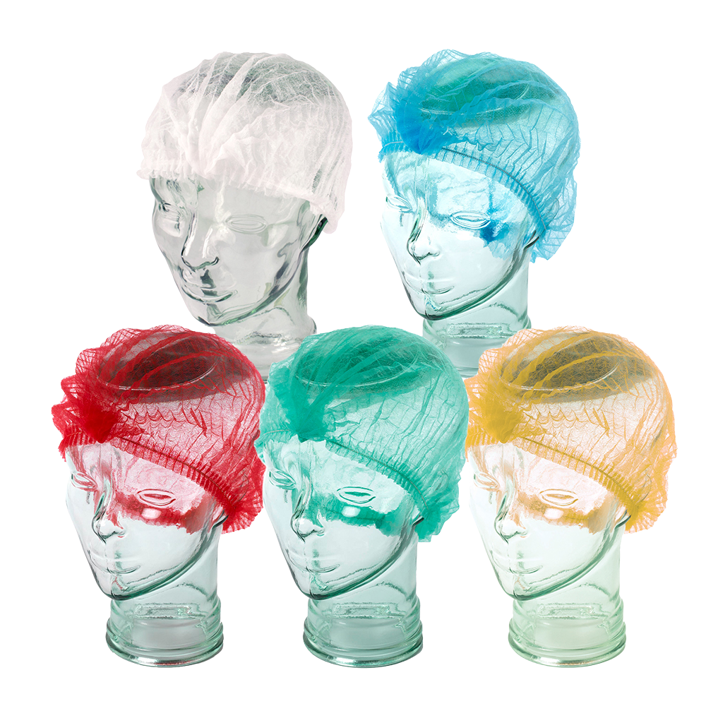 Ultra Health Premium Crimped Beret Disposable Medical Hairnet 21 Inches Head Protection