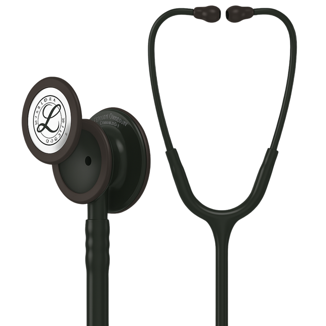 3M Littmann Classic III Stethoscope Black Edition with black chestpiece and tubing for professional acoustic performance.