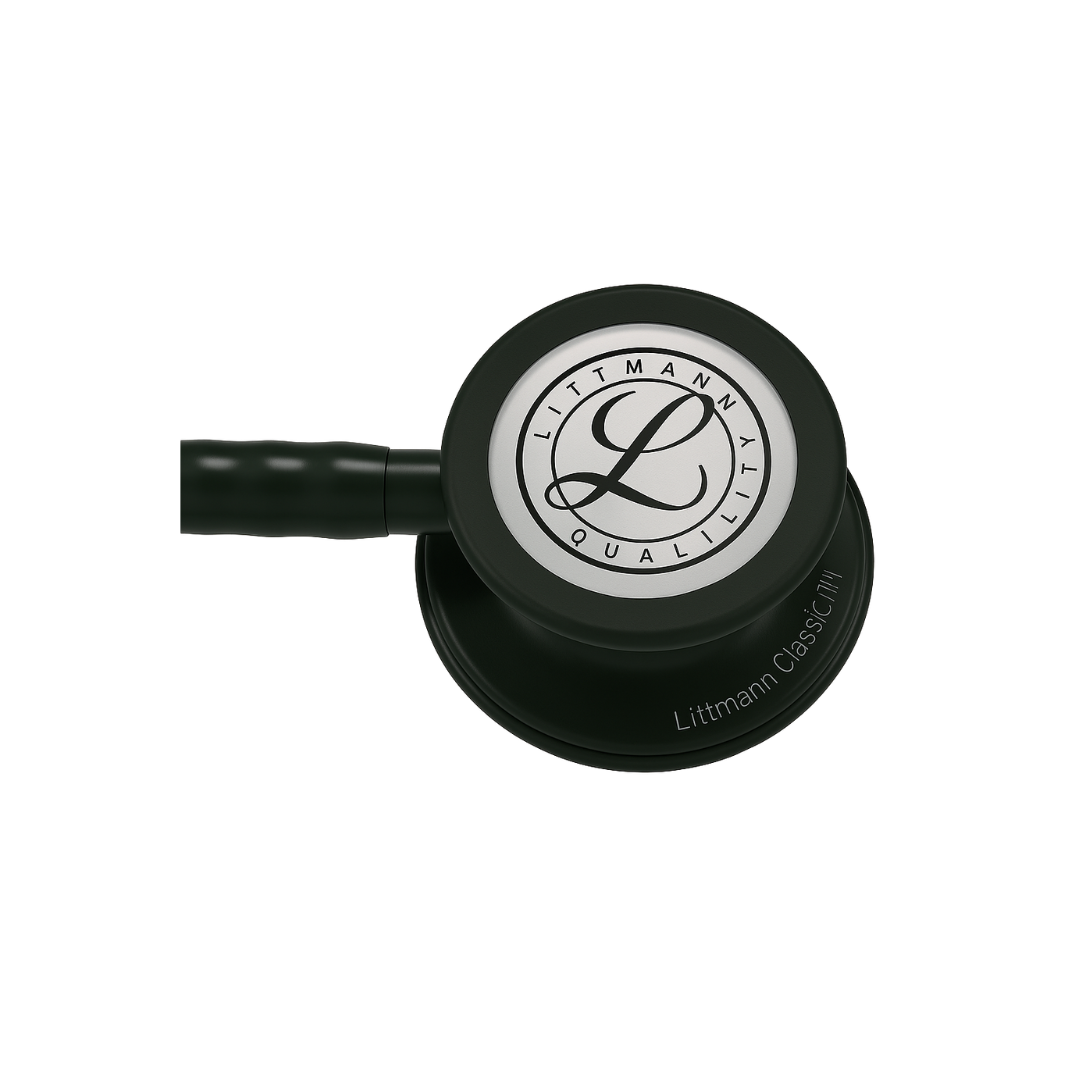 3M Littmann Classic III Stethoscope Black Edition with black chestpiece and tubing for professional acoustic performance.