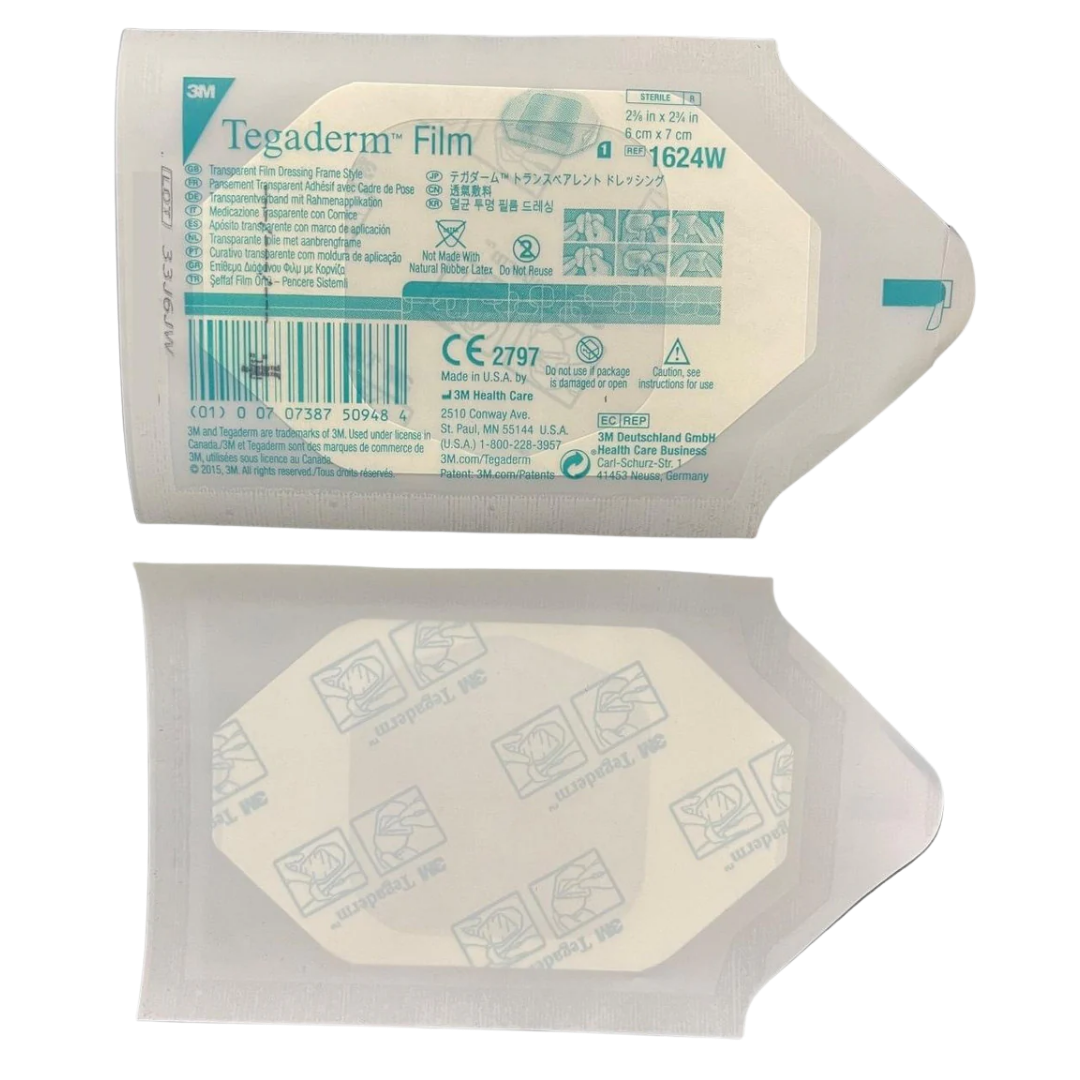 3M Tegaderm Transparent Film Dressing 6x7cm – waterproof sterile wound dressing for medical and home use