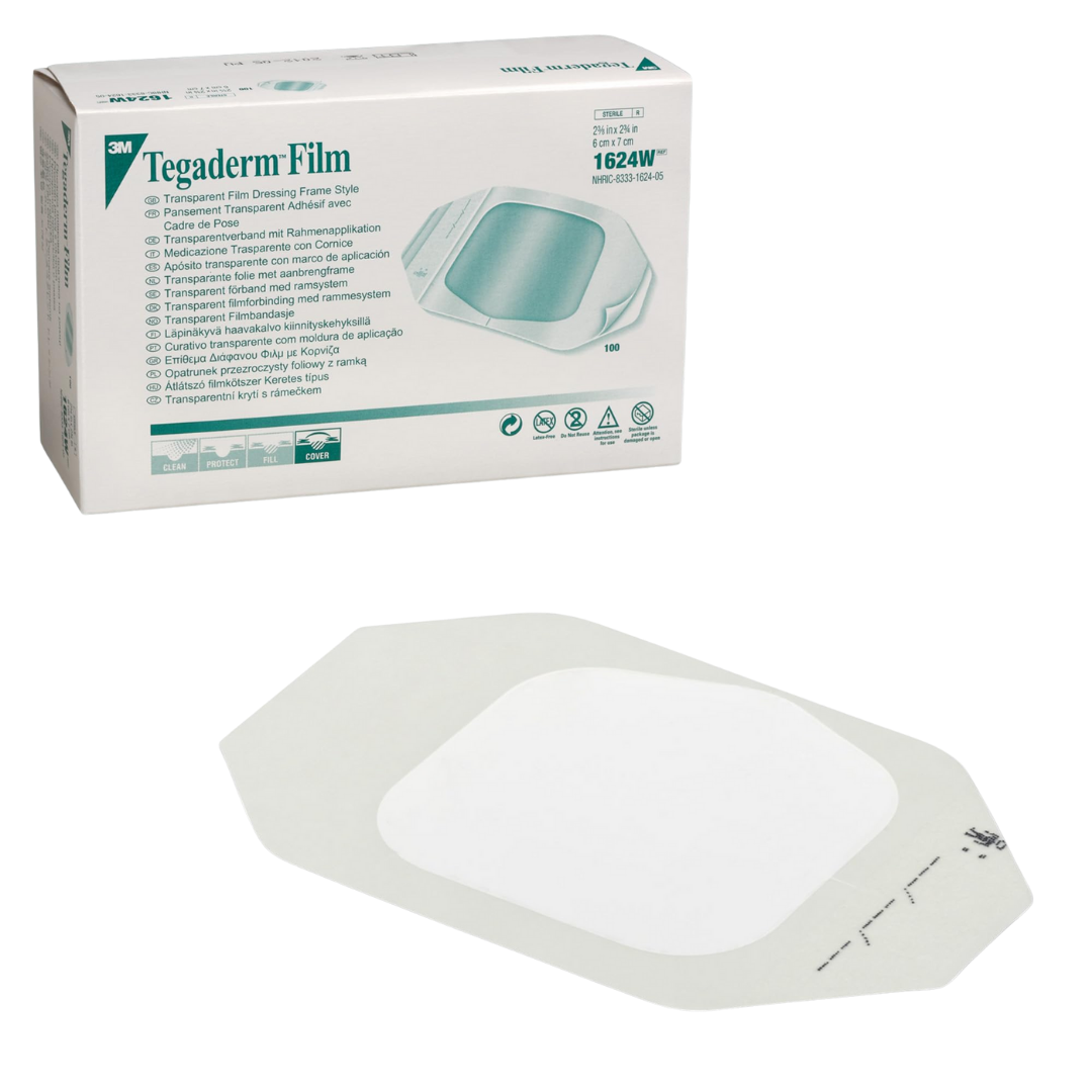 3M Tegaderm Transparent Film Dressing 6x7cm – waterproof sterile wound dressing for medical and home use