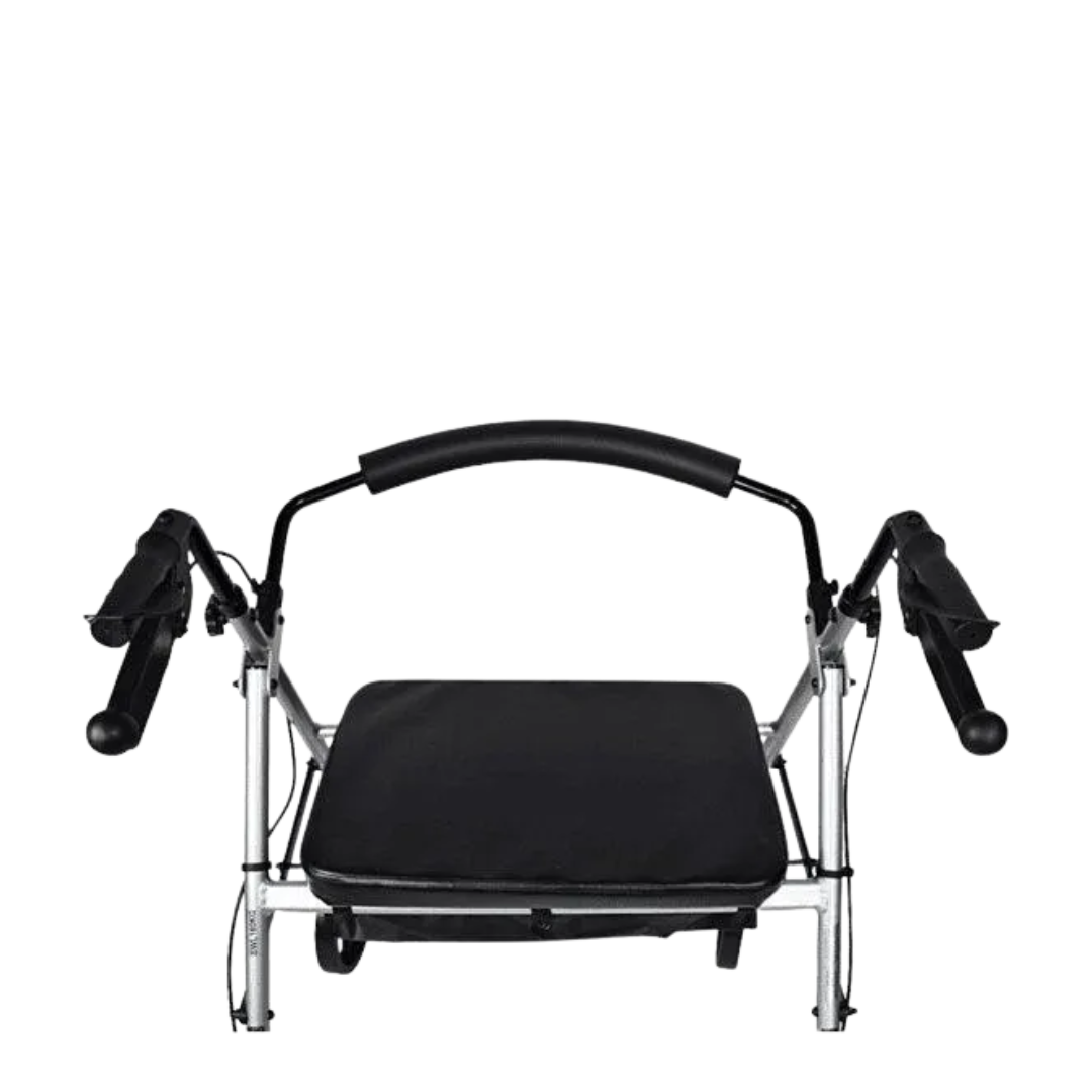 Aspire XL Seat Walker/Rollator - Silver - Bariatric