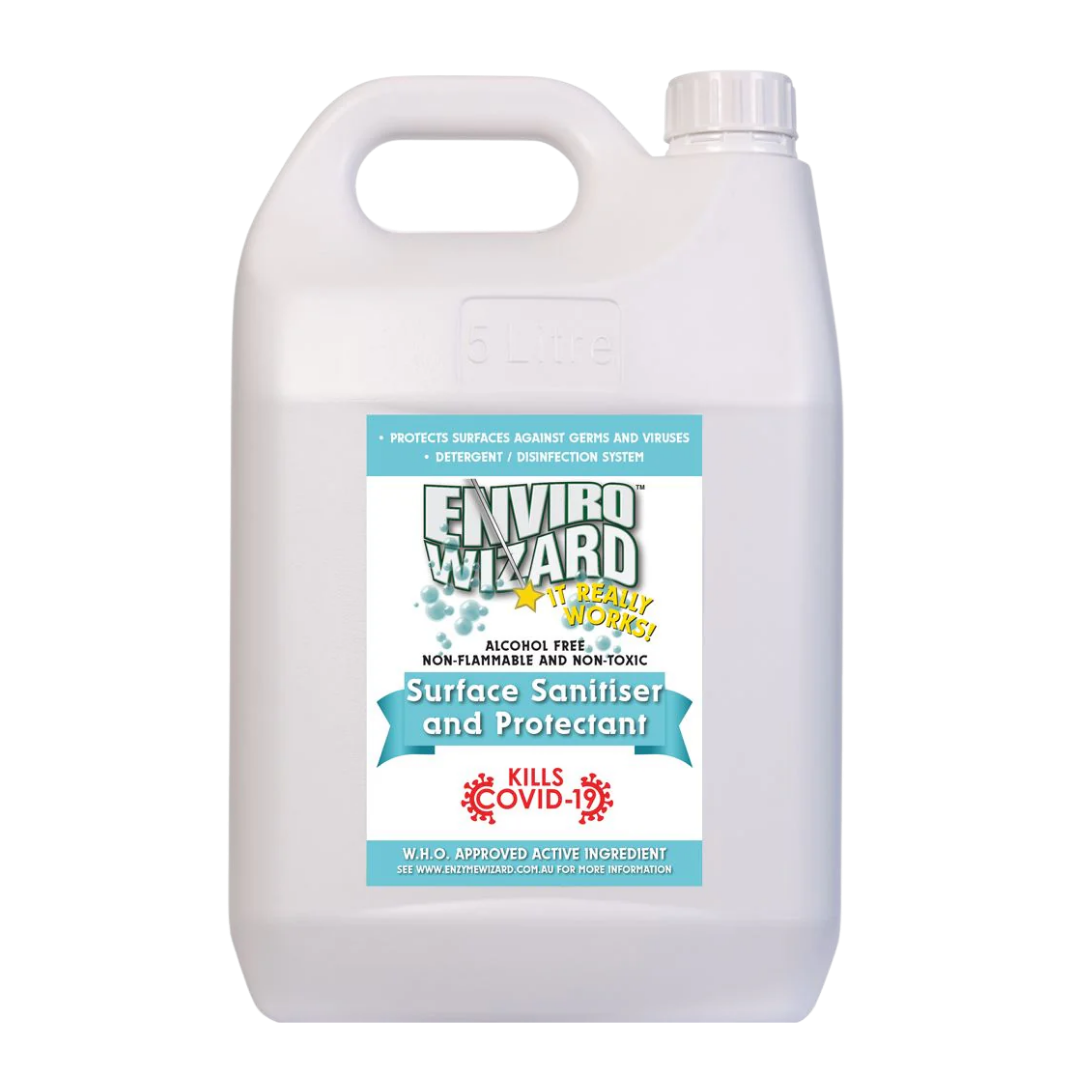 5L Enzyme Wizard Surface Sanitiser – eco-friendly hospital-grade disinfectant bottle