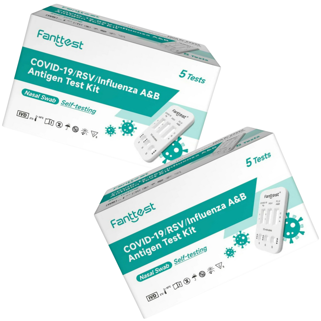 Fanttest 4-in-1 Rapid Antigen Test Kits (Nasal) COVID-19 / RSV / Influenza / A&B