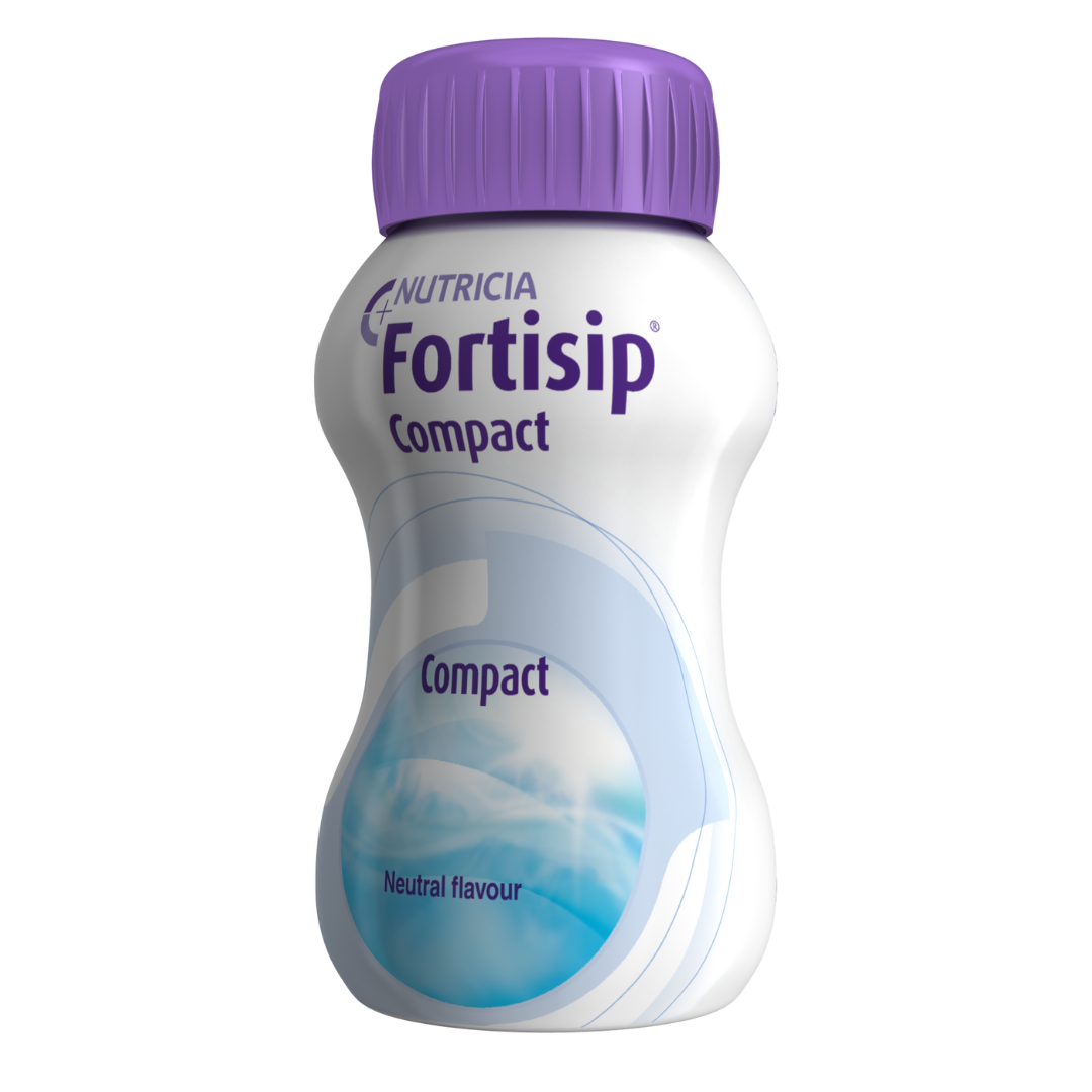 Fortisip Compact 125ml Bottle – high-calorie, high-protein nutritional supplement for malnutrition and recovery, available in multiple flavours.