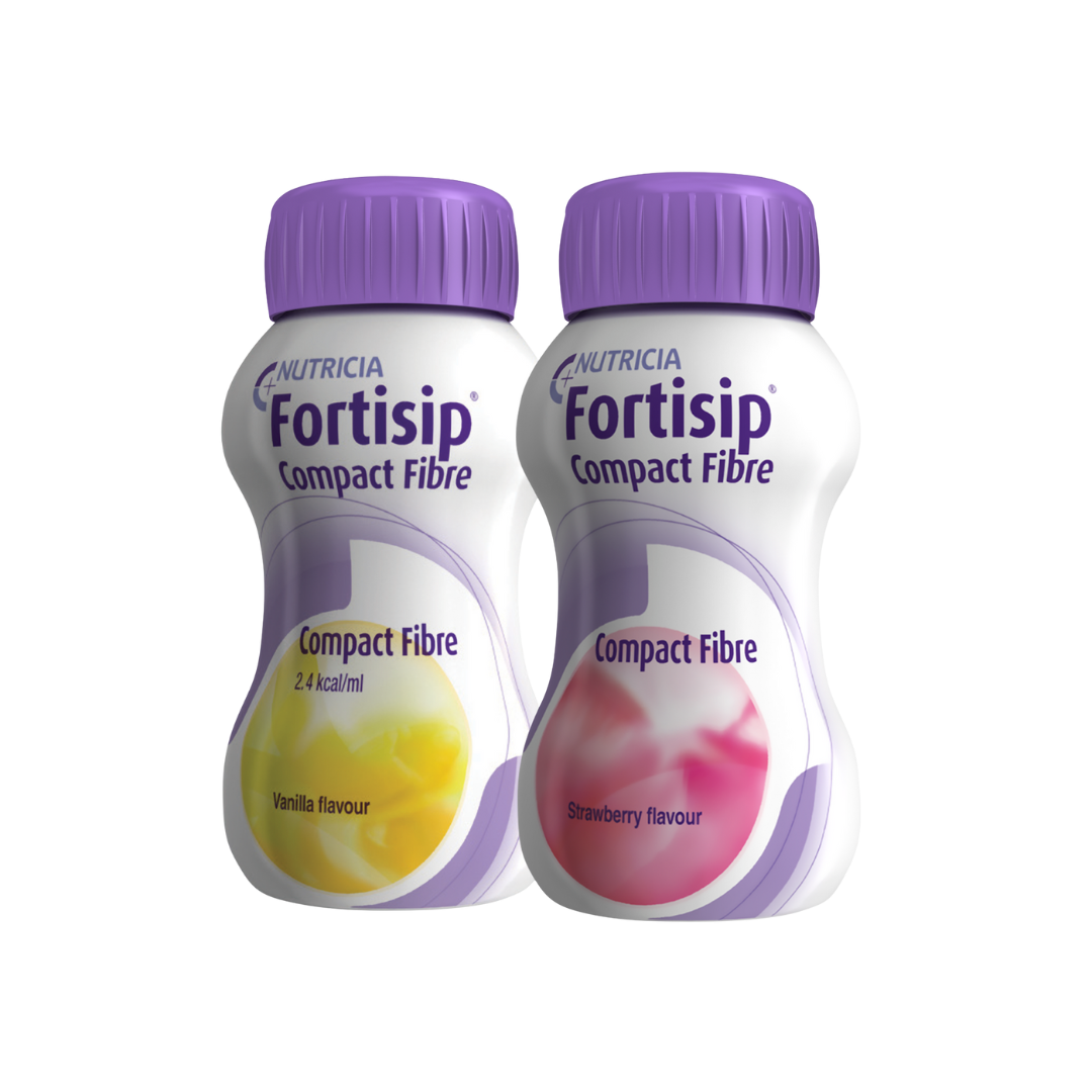 Fortisip Compact Fibre 125ml Bottle – high-energy, fibre-enriched nutritional supplement for digestive health and malnutrition support.