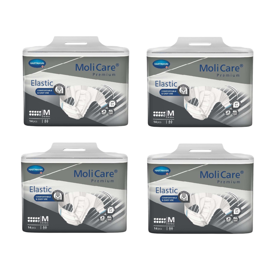 MoliCare Premium Elastic 10 Drops Medium adult incontinence pad – high absorbency and comfort.