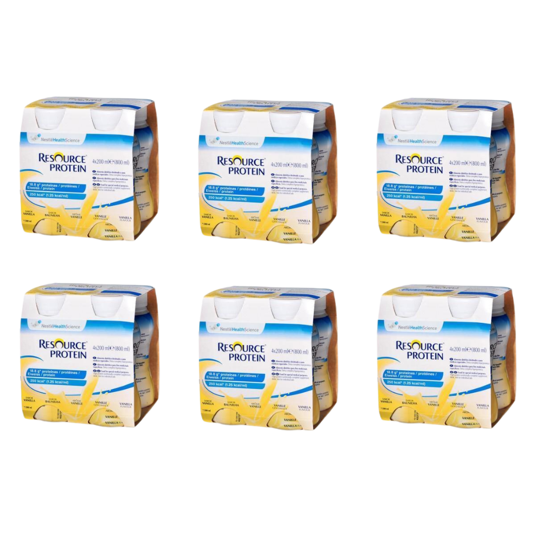 Nestlé Resource Protein Vanilla 200ml bottle – high-protein nutritional supplement for recovery and strength.