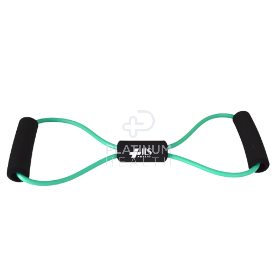 Physio/Exercise/Rehab - Exercise Tube Figure 8 Light, Green