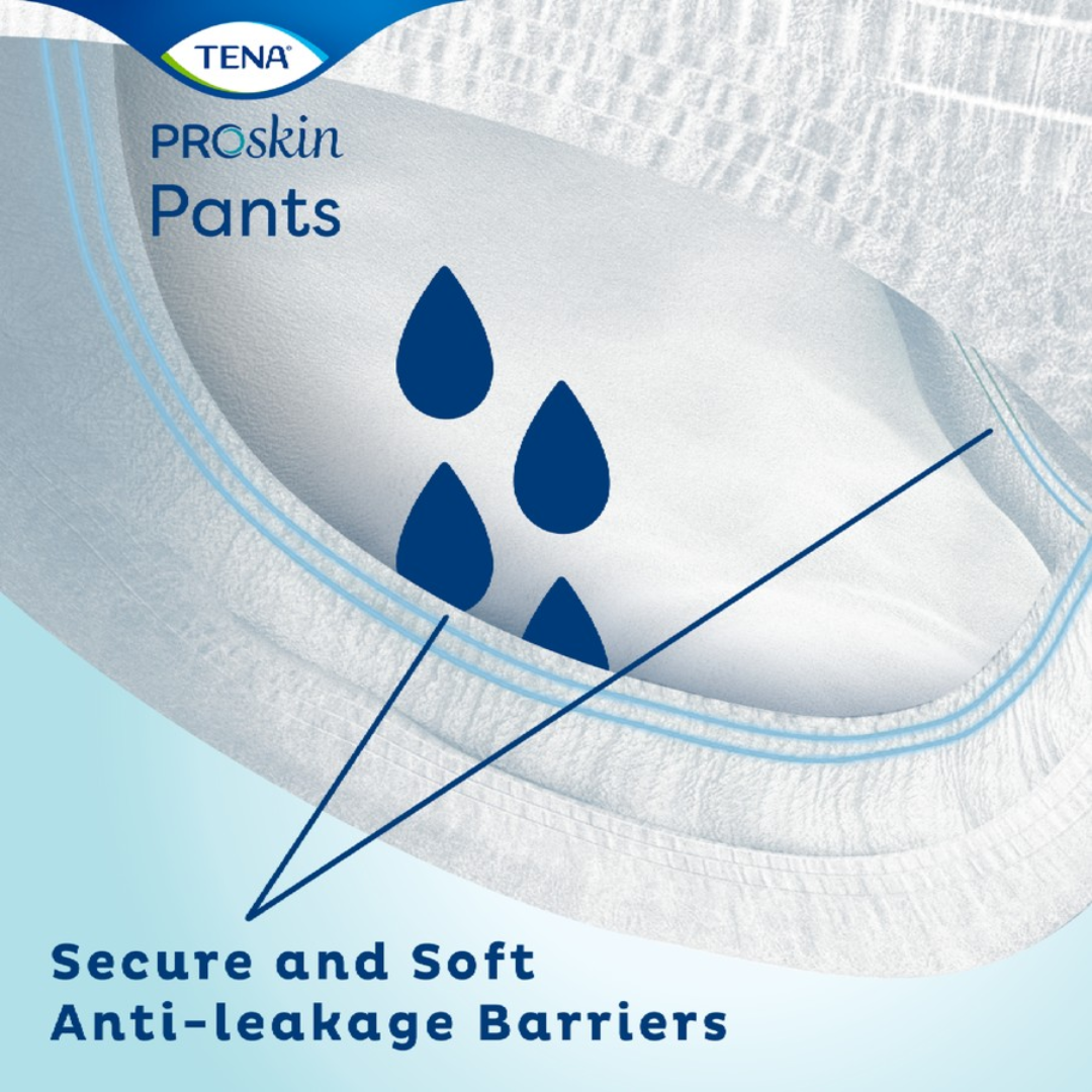 TENA Pants ProSkin Maxi – Large pull-up incontinence underwear with high absorbency and soft, breathable materials, designed for heavy leakage and all-day or overnight comfort.