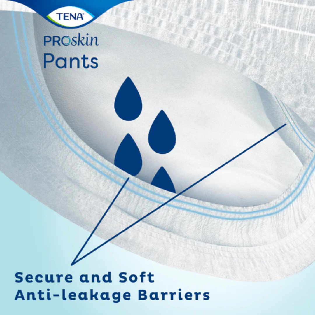 TENA Pants ProSkin Normal Medium – discreet pull-up incontinence underwear with triple protection and breathable comfort.