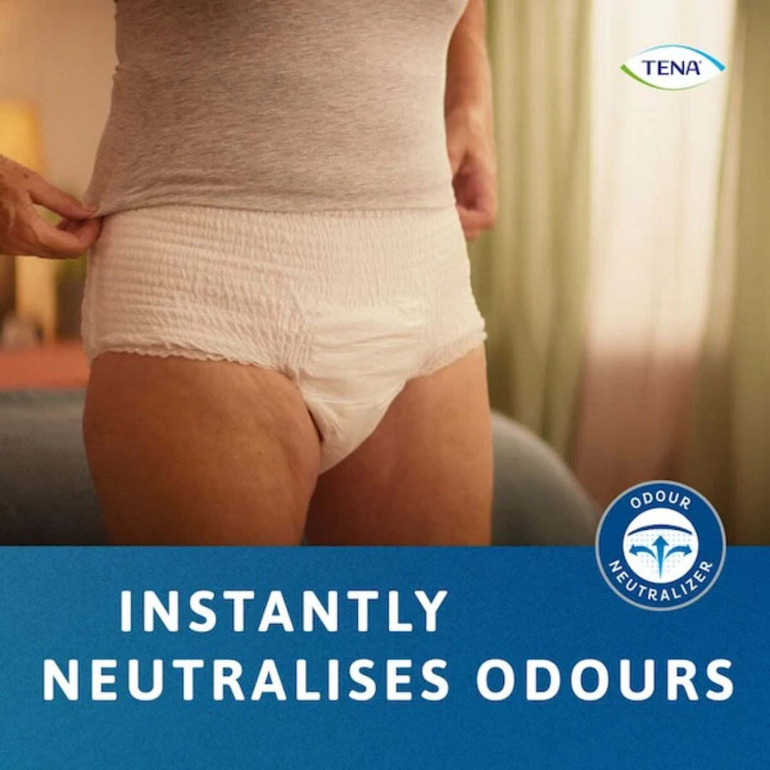 TENA Pants ProSkin Plus Extra Large – high-absorbency disposable incontinence pants with breathable fabric and leak protection.