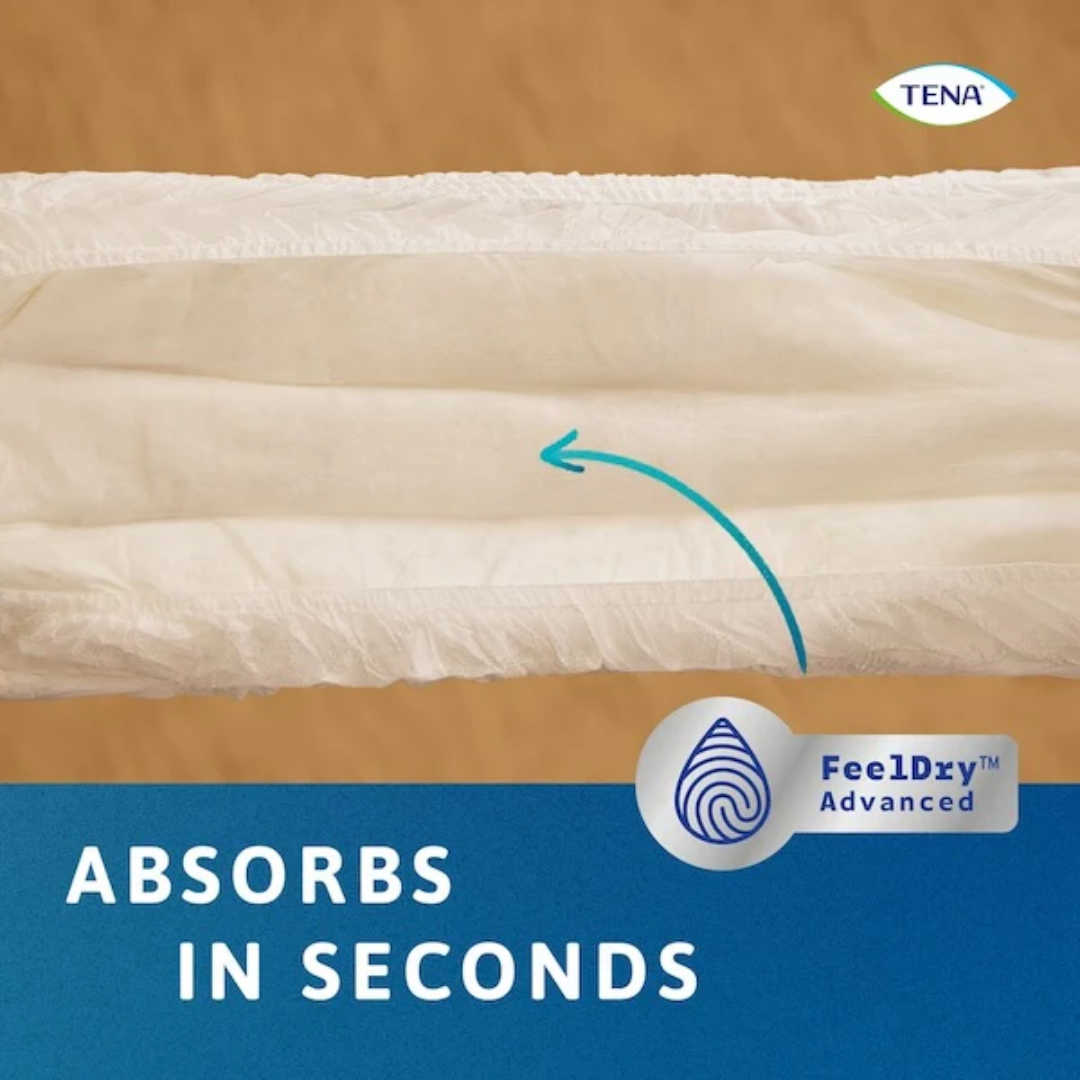 TENA Pants ProSkin Plus Extra Large – high-absorbency disposable incontinence pants with breathable fabric and leak protection.