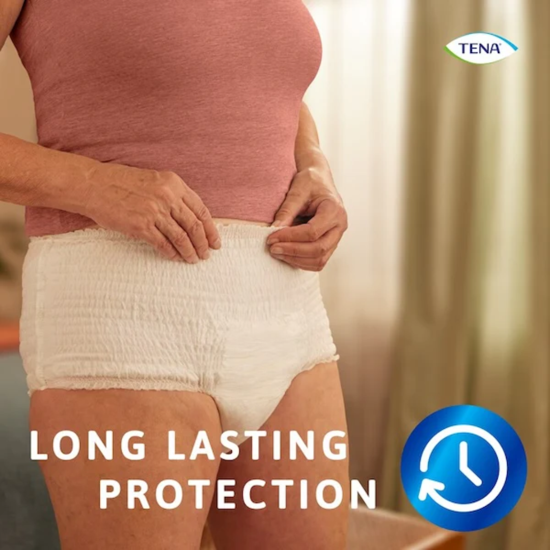TENA Pants ProSkin Super – Extra Large incontinence underwear for heavy leakage with FeelDry Advanced and skin-friendly design.