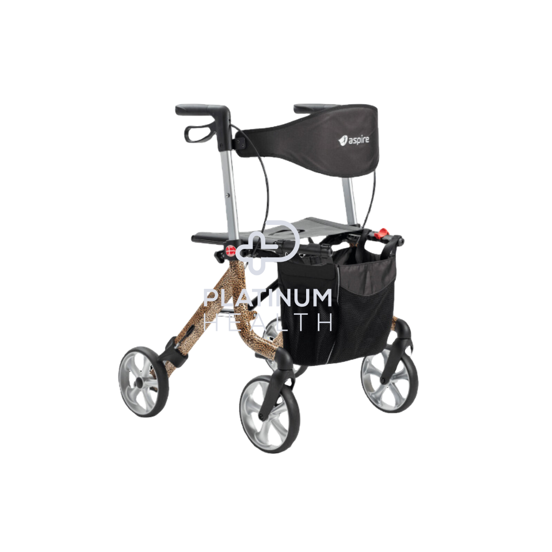 Aspire Vogue Lightweight 2 Seat Walker Leopard Walkers