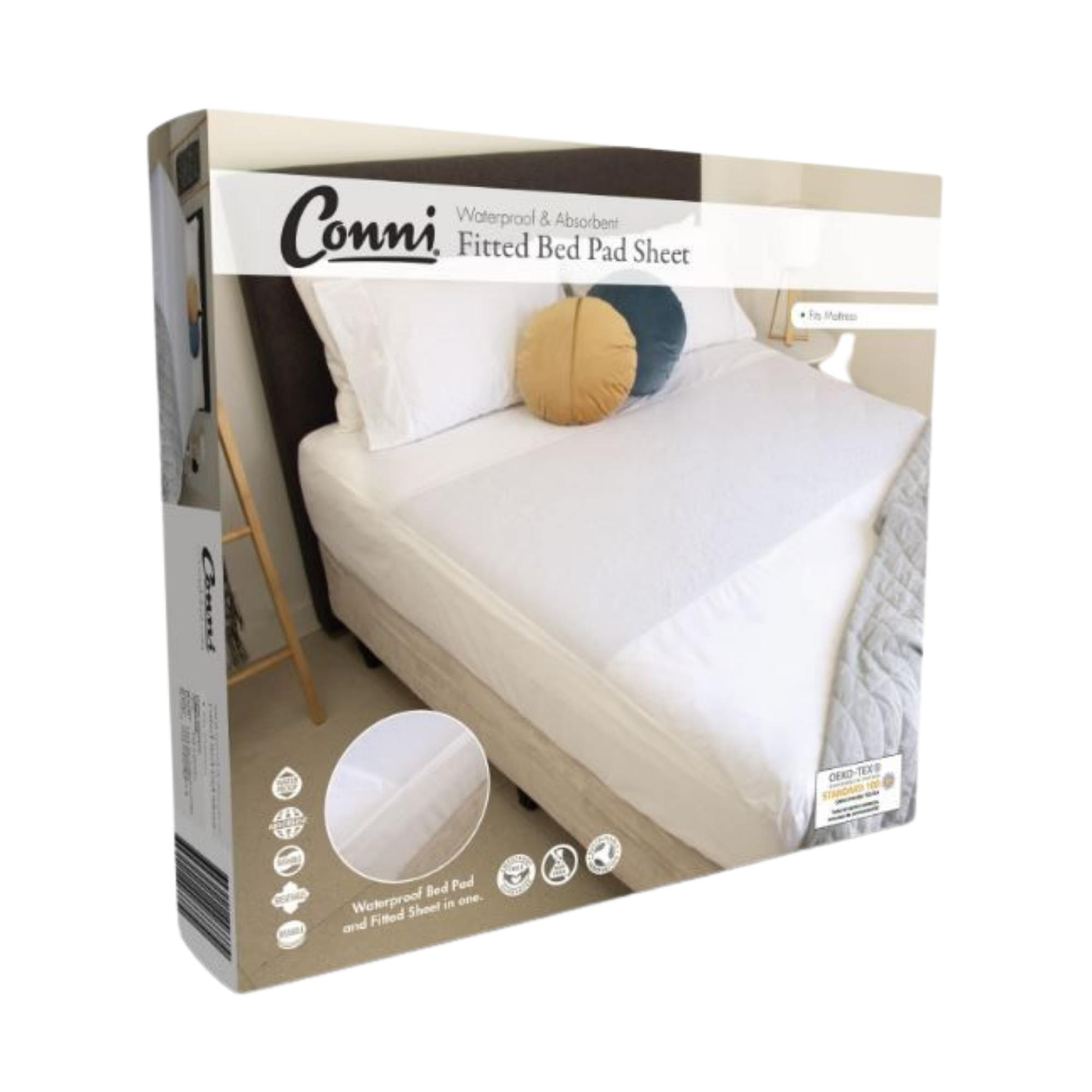 Conni Fitted Bed Pad Sheet Double Pads