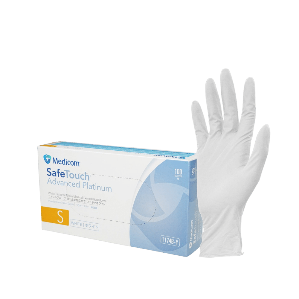 Safetouch Advanced Platinum Nitrile Disposable Examination Medical White Glove Powder Free Gloves