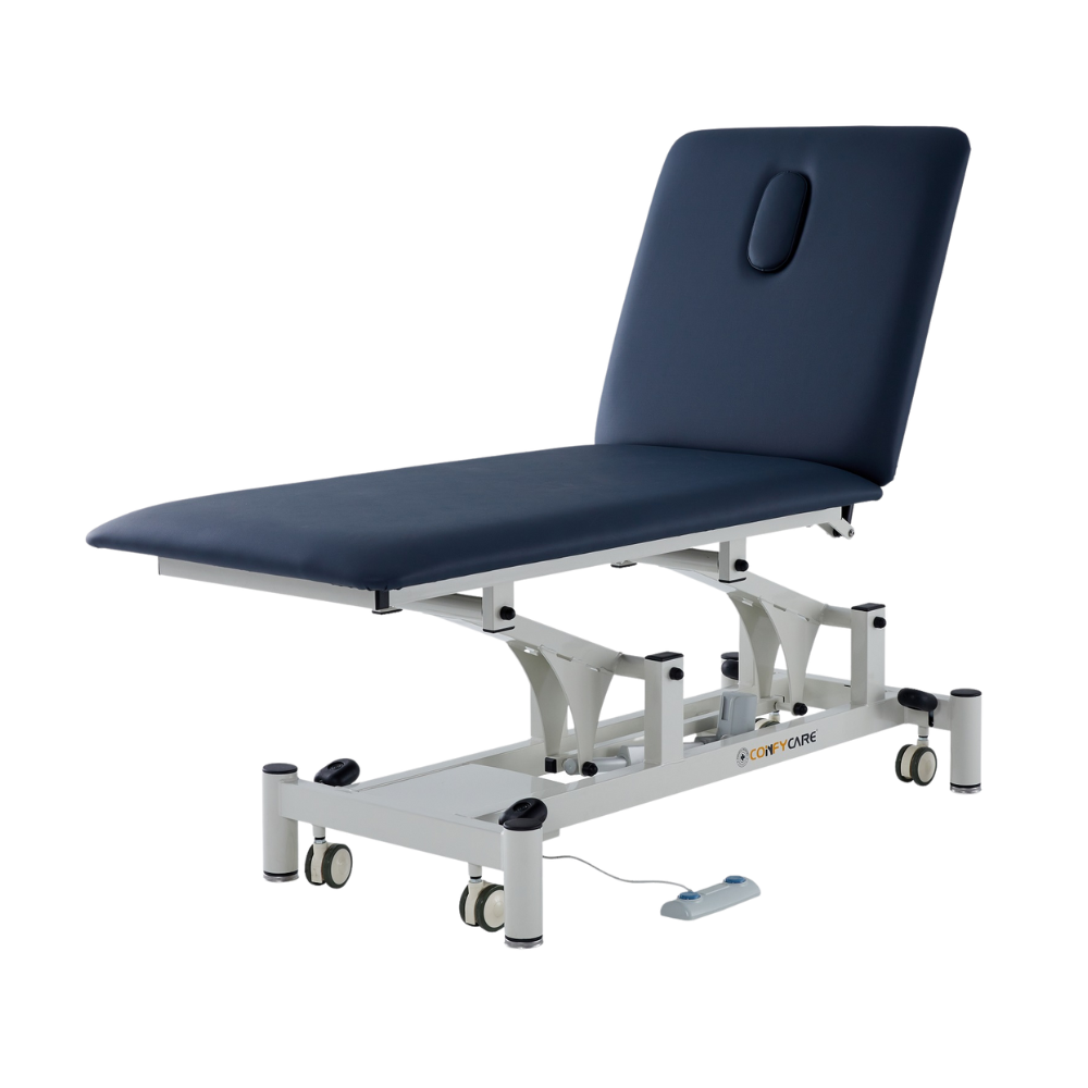 Pacific Medical Two Section Hi Low Electric Couch Navy Blue Equipment & Furniture