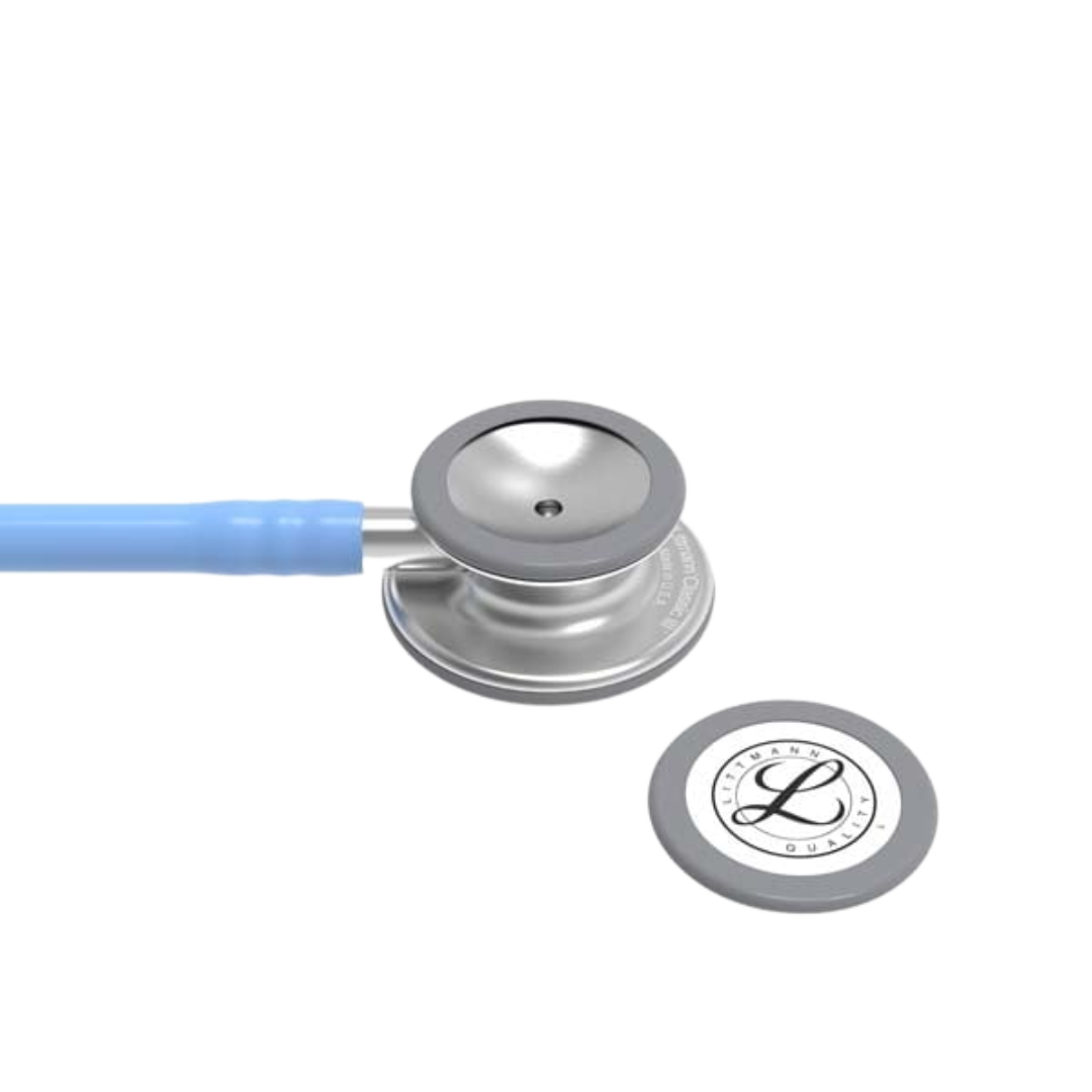 3M Littmann Classic III Stethoscope in Ceil Blue with dual-sided chestpiece and flexible tubing for accurate clinical auscultation.