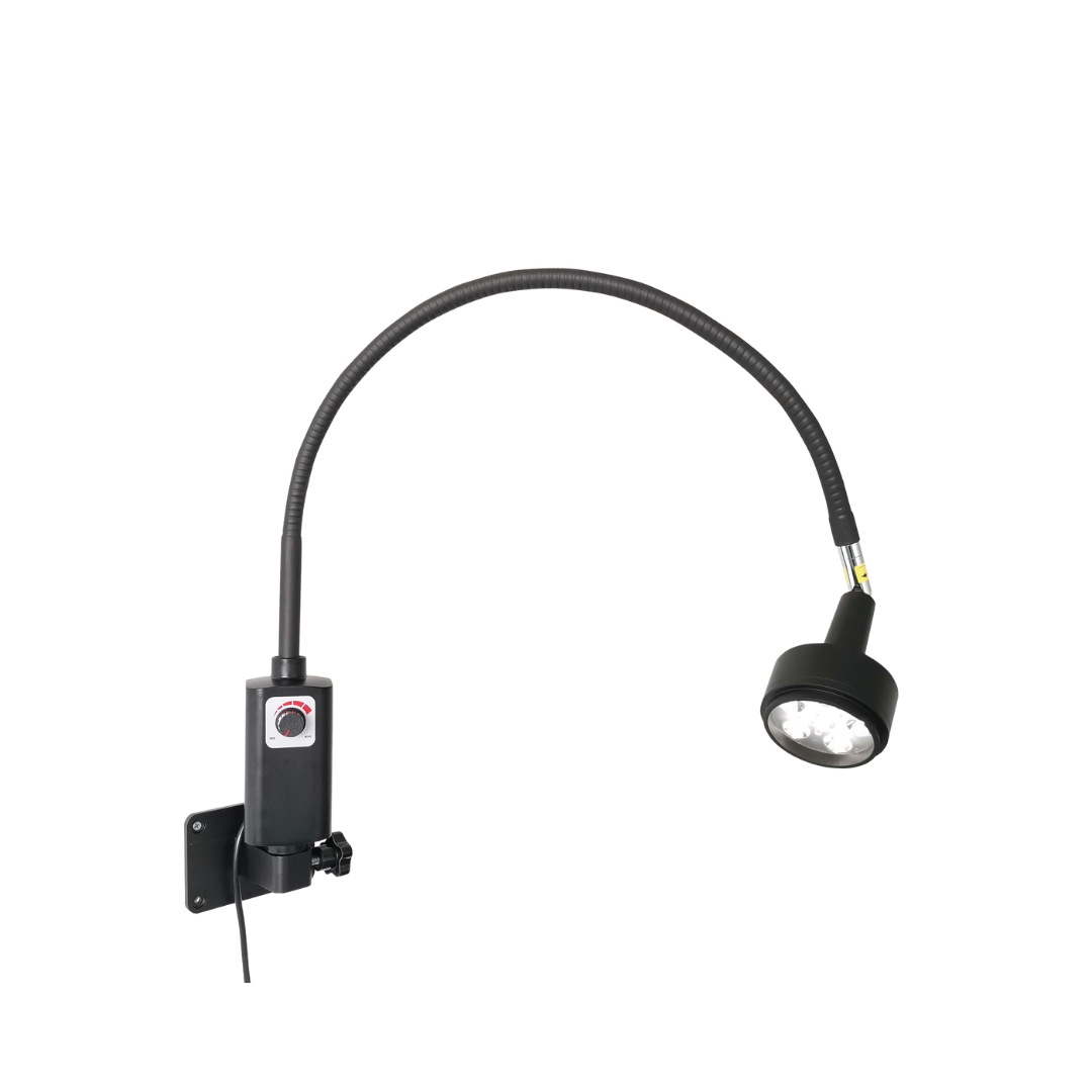 6W LED Examination Light Black Including Mobile Base and Wall Mount