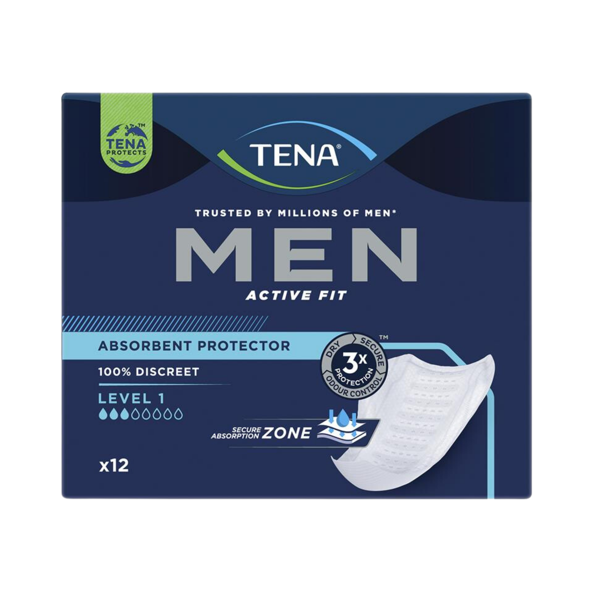 Tena Men Active Fit Absorbent Protector Level 1 Disposable Pads Pants & Liners