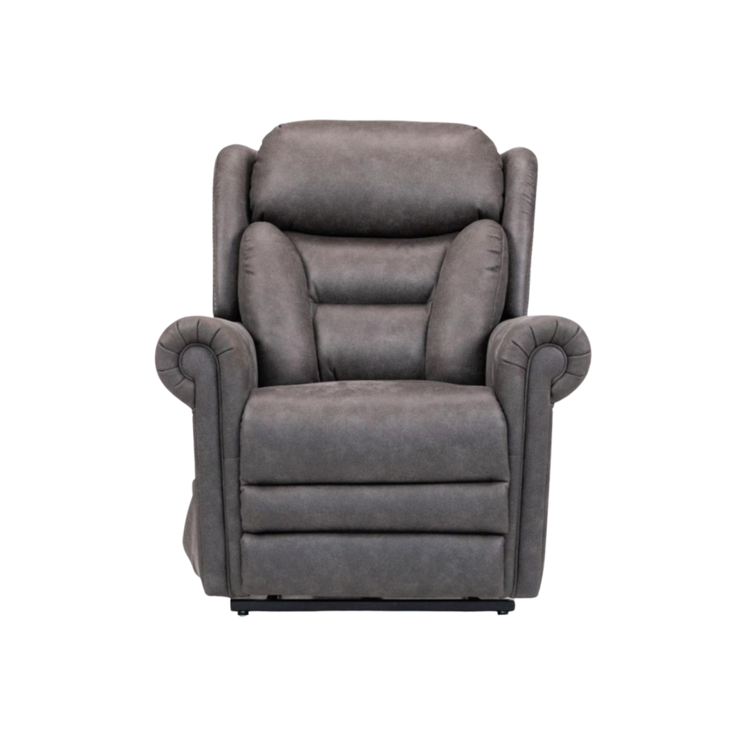 Alivio Donatello Quad Motor Lift Chair in Canyon fabric with lateral backrest – premium mobility recliner offering advanced comfort and support.