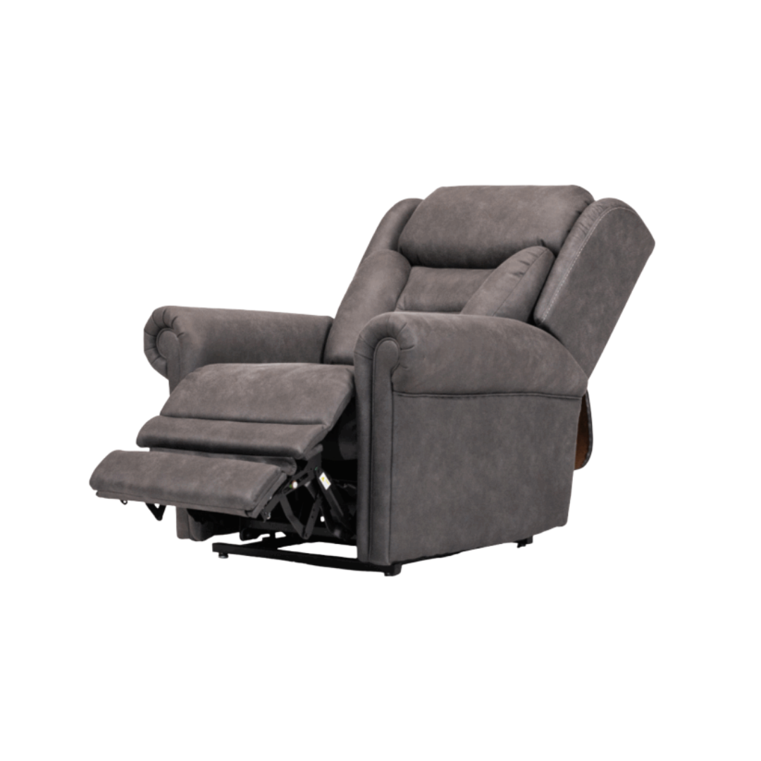 Alivio Donatello Quad Motor Lift Chair in Canyon fabric with lateral backrest – premium mobility recliner offering advanced comfort and support.