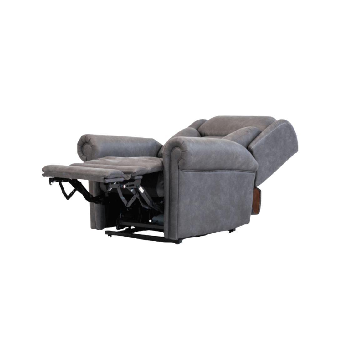 Alivio Donatello Quad Motor Lift Chair in Canyon fabric with lateral backrest – premium mobility recliner offering advanced comfort and support.