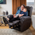 Alivio Donatello Quad Motor Lift Chair in Canyon fabric with lateral backrest – premium mobility recliner offering advanced comfort and support.