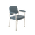 Blue chair with white frame on a white background