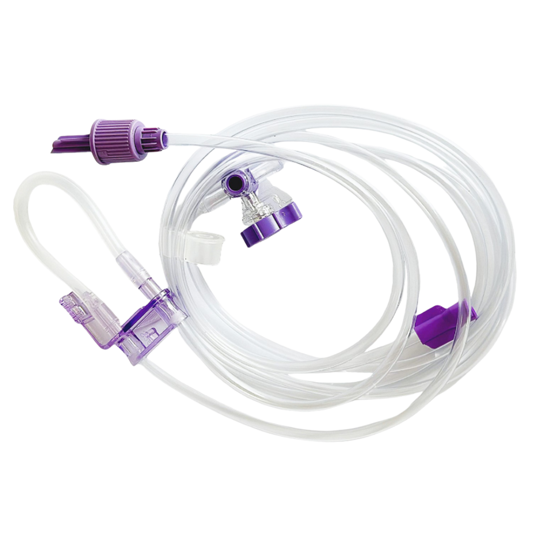 Freego Enteral Feeding Enplus Spike Set with ENFit connector, compatible with Abbott FreeGo pump – single-use, medical-grade tubing.