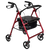 HeroMedical4-WheeledMobilityWalker-WalkingFramewithRollatorBurgandy