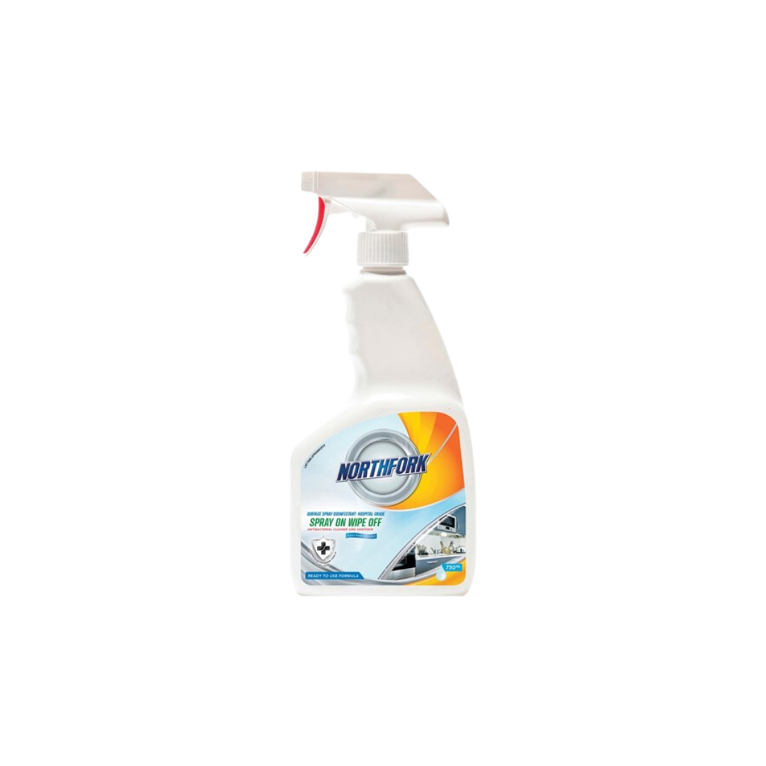 Northfork Hospital Grade Disinfectant Antibacterial Spray on Wipe Off Surface Cleaner 750 ml