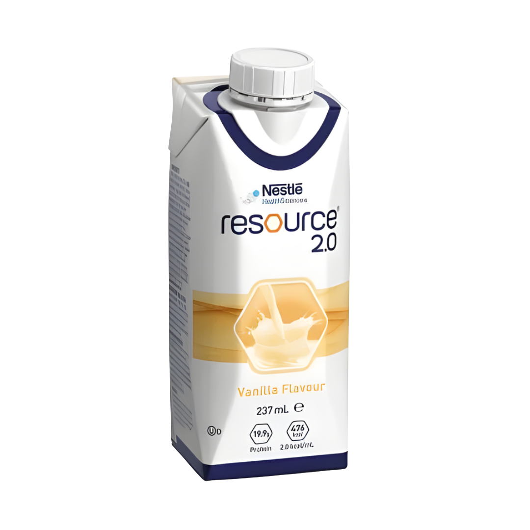 Nestlé Resource 2.0 Tetra 250ml Screw Top in Mocha and Vanilla flavours.