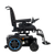 Quickie Q100 ultra-compact power wheelchair with smart base, foldable backrest, and adjustable comfort seating for indoor and outdoor mobility.