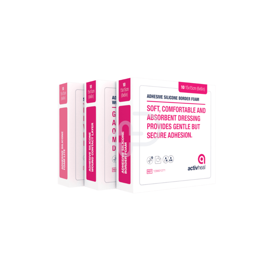 Activheal Silicon Adhesive Foam Lite 10 X 10Cm No Border Dressings