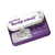 Purple and white medical device with digital display on a white background