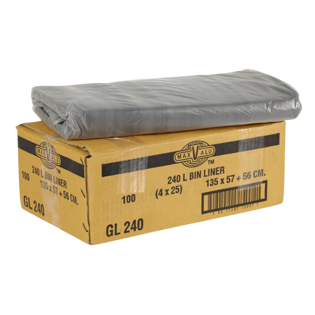 Maxvalu 240L Heavy Duty Liner 135 X 113Cm Bin Liners